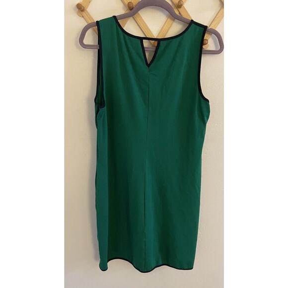 Banana Republic Mini Dress Women's Large Green Ponte V Neck Sleeveless Relaxed - Picture 5 of 5